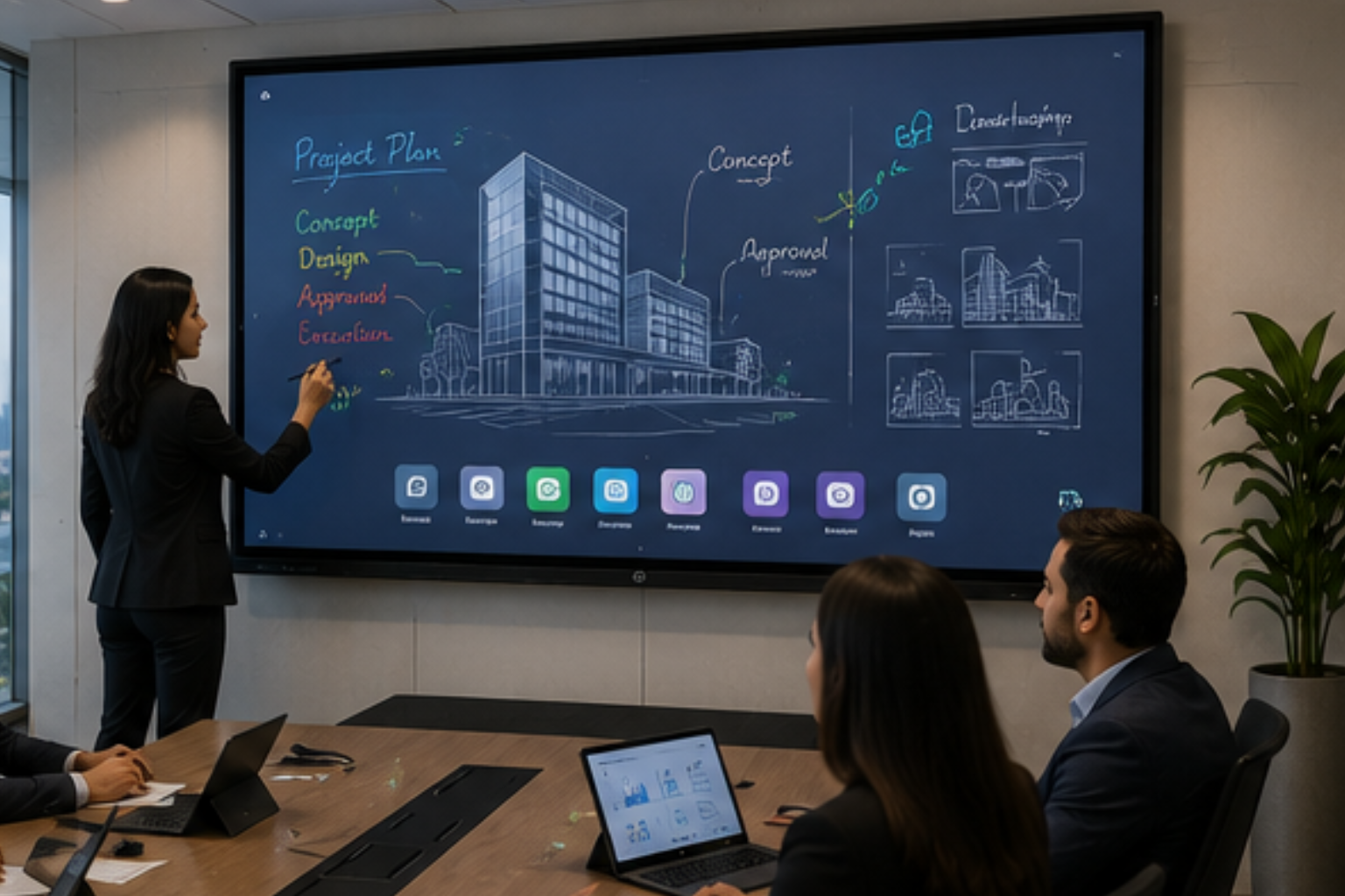 ASTRALINX High Definition Interactive Whiteboard and Shared Workspace Display Ecosystem